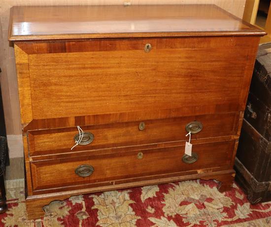 A George III mahogany mule chest W.104cm